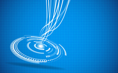 Abstract hi-tech blue background