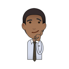 Businessman thinking an idea