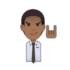 Devil businessman over isolated background. Vector design.