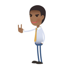 Devil businessman over isolated background. Vector design.