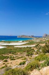 Fototapeta na wymiar Amazing view over the bay of Falassarna, Crete island, Greece