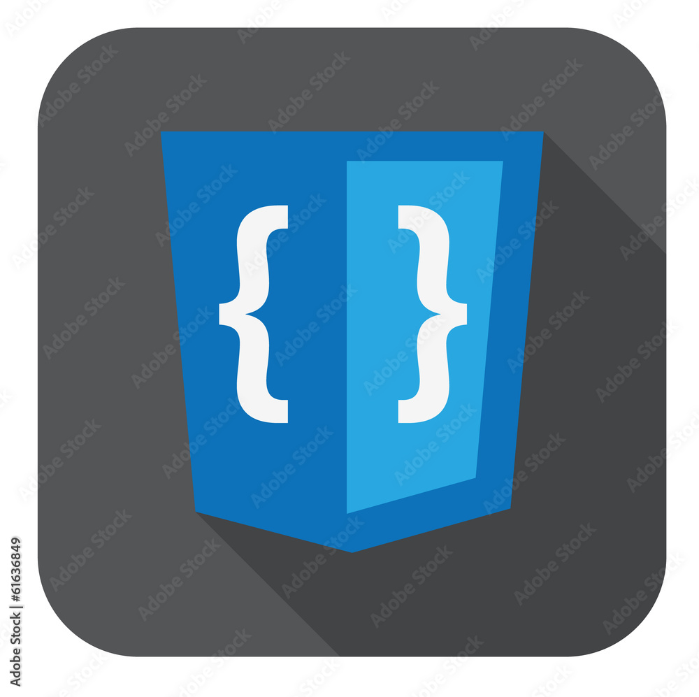 Poster vector illustration of blue shield with css curves on the screen