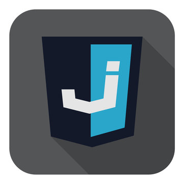 vector illustration of dark blue shield with j letter also ui