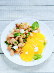 delicious salad with white beans