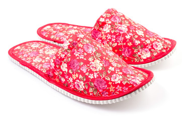 Red House shoes , slippers on isolated white background