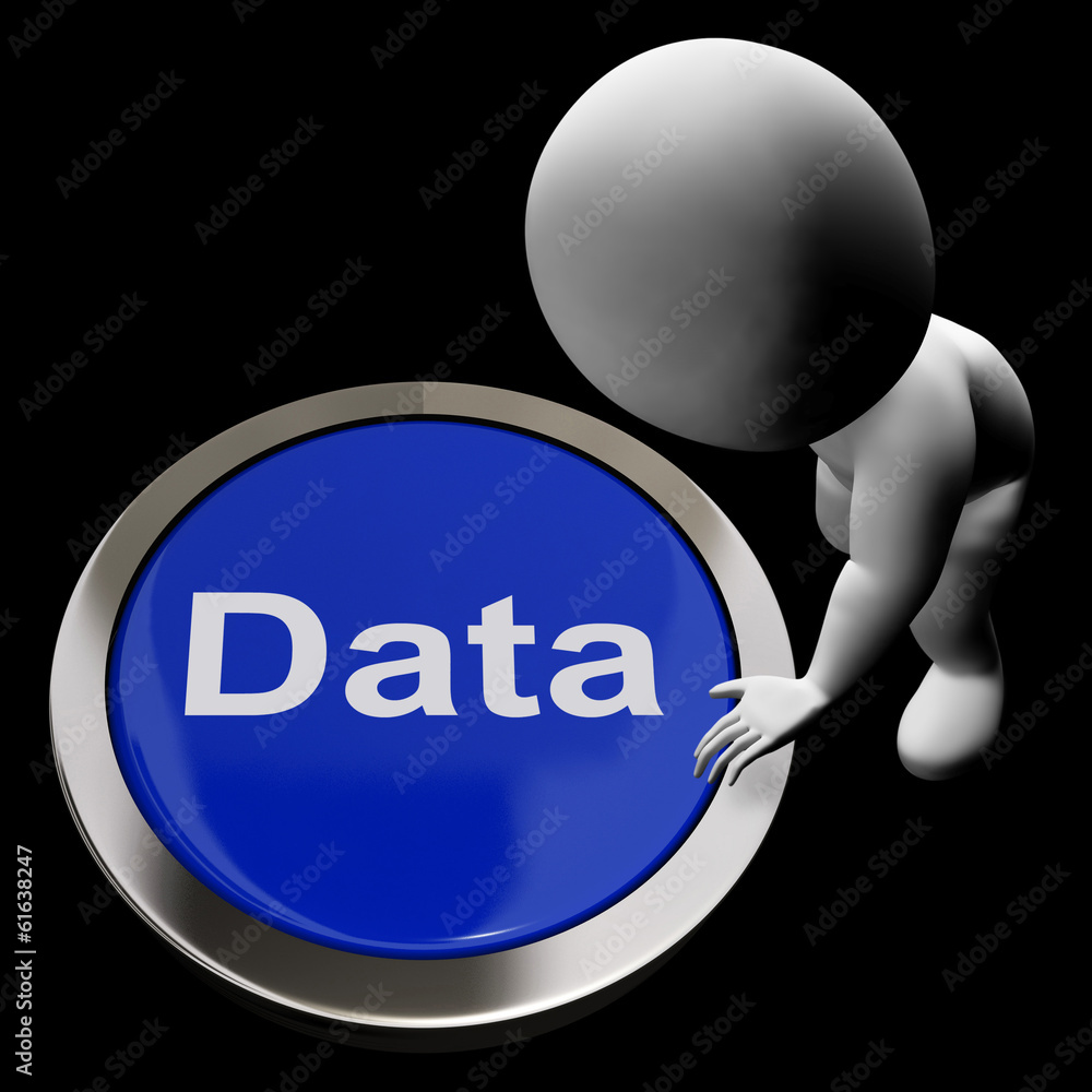 Poster data button means information documents and files
