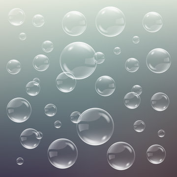 Soap bubbles. Vector