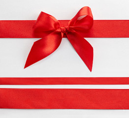 red ribbon and bow
