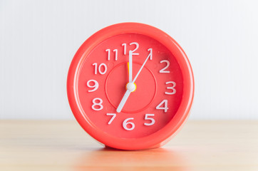 Red clock process retro vintage effect