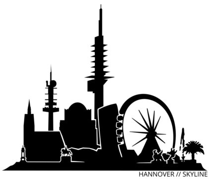 Hannover Skyline // Silhouette