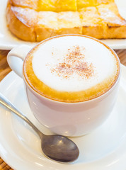 Hot cappuccino