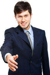 Businessman offering a handshake