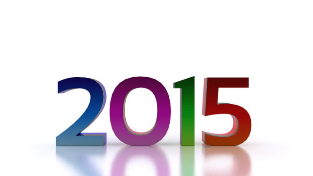 3D illustration - we celebrate the New Year 2015