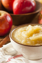 Healthy Organic Applesauce with Cinnamon