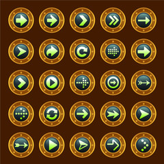 Steam punk arrow buttons