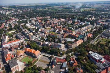 Obraz premium aerial view of Nysa city in Poland