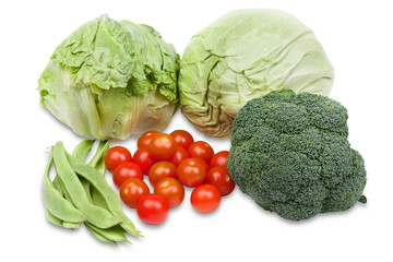 Group of different raw vegetables