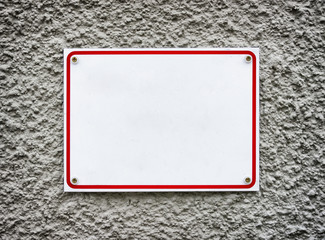 blank sign
