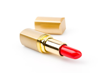 lipsticks isolated white background