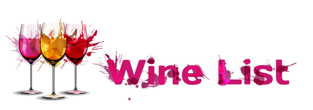 Grunge wine list template