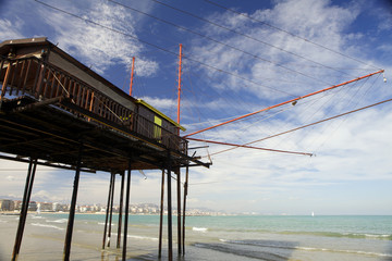 Trabocchi e mare di Pescara.