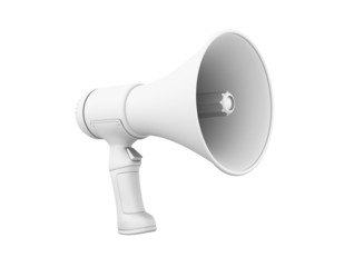 Megaphone in grey perspective