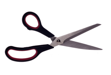Open scissors isolated