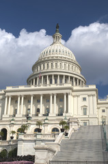 Outside View of US Capitol in Washington DC