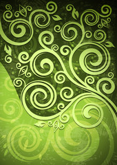 Abstract vintage floral vector illustration.