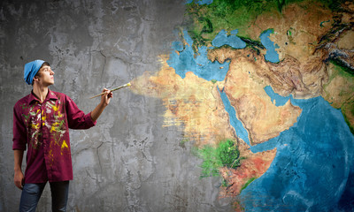 Obraz premium Man painter