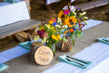 Tree Themed Wedding Reception Decor