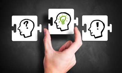Idee-Entstehungs-Prozess als Puzzle