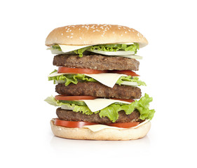 hamburger isolated on white
