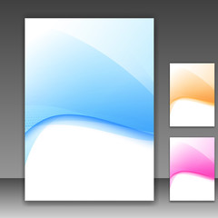 Modern folder template different colors