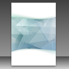 Modern transparent geometrical folder template