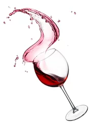 Crédence de cuisine en verre imprimé Vin éclaboussures de vin rouge