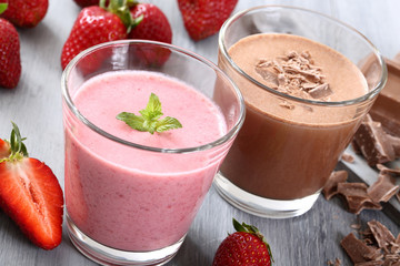 frullato cioccolato e fragole