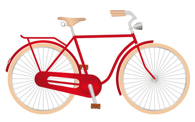 stylish red bicycle