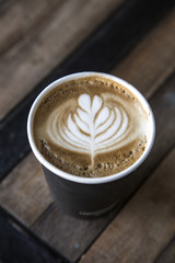 Latte art coffee