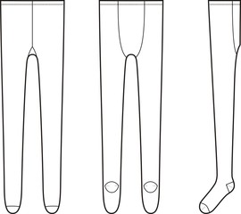 Vector illustration of women's tights