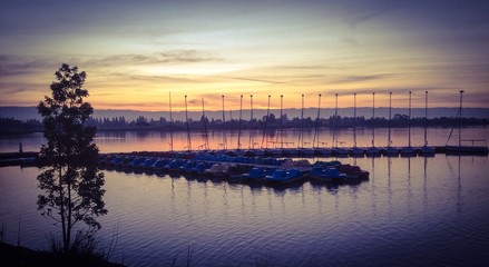 Fototapeta premium pier on the lake
