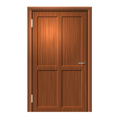 Fototapeta premium Realistic Wood door. Vector