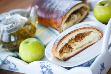 sweet strudel with apples