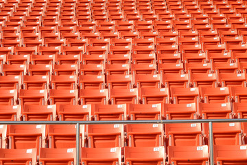 Stadium seats orange color