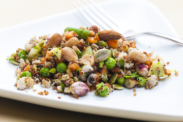legume salad with almonds