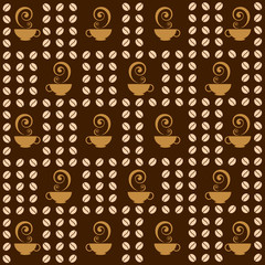 coffee beans and cup background