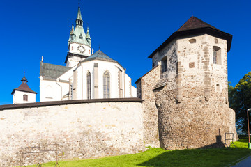 Fototapeta na wymiar castle and church of Saint Catherine, Kremnica, Slovakia