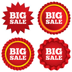 Big sale sign icon. Special offer symbol.