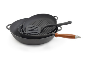 stacking of nonstick frying pans