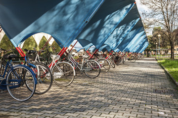 Parcheggio di biciclette a Padova
